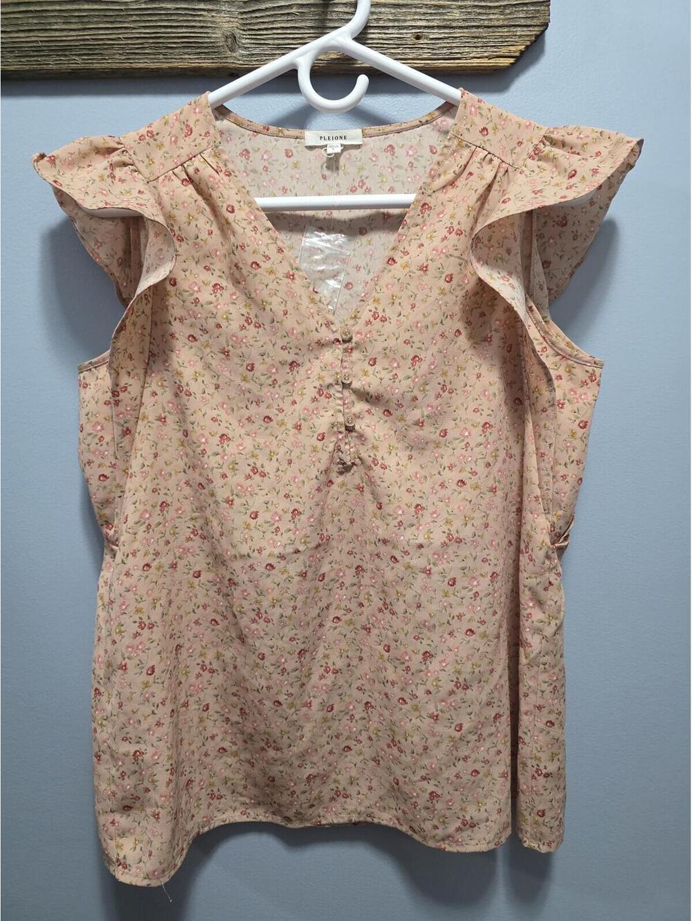 Pleione Womens Dressy Top Small
